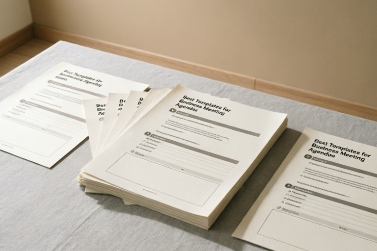 Best Templates for Business Meeting Agendas